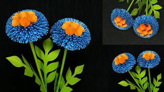 Paper flowers, easy flower making with paper, how to make flowers with paper, craft flower