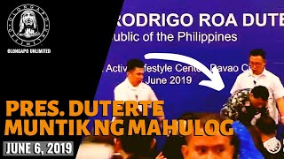 Pres. Duterte Muntik Ng Mahulog Sa Stage