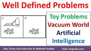 Well-defined problems Toy problems Vacuum World Example in Artificial Intelligence by Mahesh Huddar