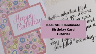 How to make a birthday card | Easy | Calligraphy using Brush Pens | Complete Tutorial