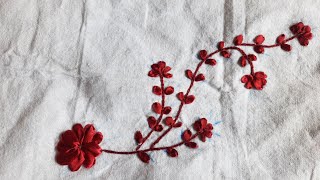 Hand Embroidery Ribbon Work/Patti design.