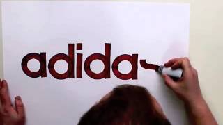 Real neat way to draw the Adidas logo