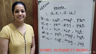 Online Pre Primary UKG classes Vowel alphabets words