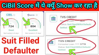 CiBil Score में Suit Filed Default Settlement क्यूँ Show करता हैं कितने दिन में Removed होगा 2024