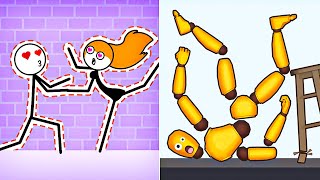 Ragdoll Break vs Through the Wall - All Levels Satisfying Gameplay Android, iOS