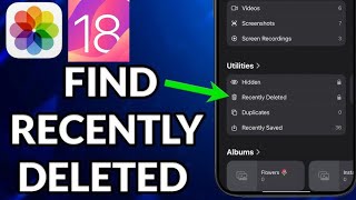 How to find deleted photo folder in iOS 18- ios18 #ios #apple #iphone #iphone16