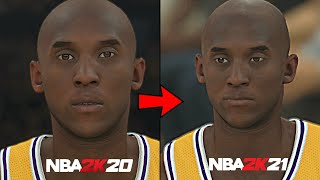 NBA 2K21 vs NBA 2K20 FACE COMPARISONS