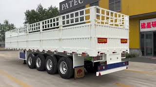 High load capacity 80 ton 4 axle fence semi trailer #trailer #truck #fence