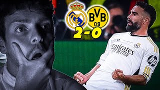 ناتشو صار عنده أبطال اكثر من برشلونة 💔😭 ردة فعل برشلوني || ريال مدريد و دورتموند 2-0