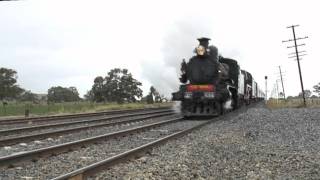 Victorian Trains - Heritage Steam Train - D3 658 & R761 double head out of Craigeburn  - 14/06/2008