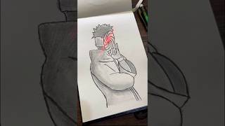 Obito uchiha drawing ✨|| naruto drawing || anime drawing #drawing  #sketch #anime #shorts #art