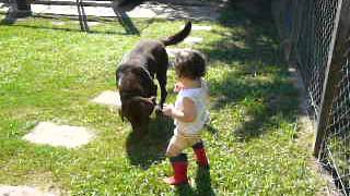 Manu jugando con Ace