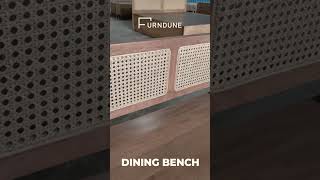 Embrace Modern Dining with the Cane Dining Bench! #Furndune #furnituredesign #modernfurniture