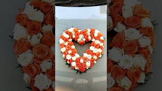 Wedding car flower arrangement / DIY / Dutch roses