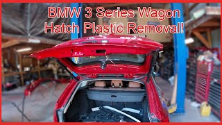 BMW 3 Series Wagon (F31) Rear Hatch Plastic Removal and Backup Camera Repair!!