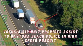 Volusia Air Unit Provides Assist to Daytona Beach Police in High Speed Pursuit