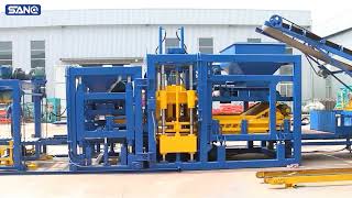 Solid block paving block making machine working display