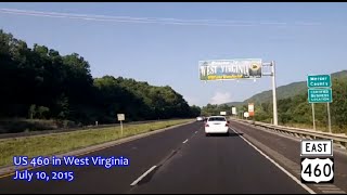 US 460 in West Virginia, eastbound, between the two Virginia segments