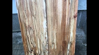 Woodmaster Planer video: Spalted Sycamore lumber and slabs