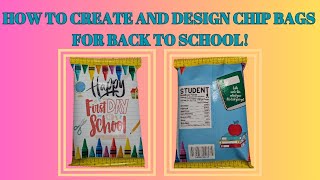 Easy and beginner friendly chip bag covers tutorial on Canva!