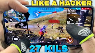 Like a Hacker solo vs squad 27 kills in BR ranked handcam gameplay oneplus nord ce gaming test 4kr