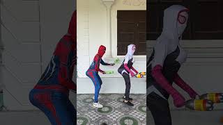 Spidergirl and the Funny Obedece Dance #trending #funny #shorts #spiderman #animation #gta5