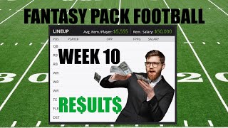 Week 10 RESULTS - Fantasy Pack Football