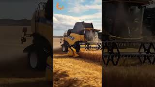 Harvester | New Holland CX8 90 Machinery working on the soybean field #agriculture #machine #farm