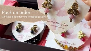 Packing a big order of wire wrapped jewelry #packaging #wirewrappedjewelry #smallbusiness #handmade