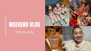 WEEKEND VLOG | Christmas Day activities, Santa’s footprints, Dinner out  | Yelly&Zully