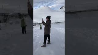 Georgia Friendship Wall between Georgia 🇬🇪 and Russia 🇷🇺 at Gudauri, Georgia, Eastern Europe