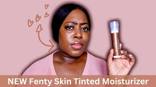 umm...😳 | new fenty skin tinted moisturizer review • on dark skin + combination skin type