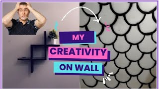 paint on wall at night || ghar k wall kharab kardi mene😂😂 vlogs by Mehwish #artwork #wallart