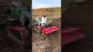 riding-type rotary cultivator Demonstrating agricultural machinery manufacturer