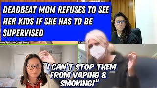 Deadbeat Mom Refuses To See Her Kids If She Has To Be Supervised At Parental Termination Court