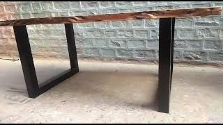 live edge dining table | industrial furniture | #diningtable #liveedgetables |akku art