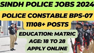 Sindh Police Constable Jobs | Sindh Police Jobs | Sindh Police | Jobs in Pakistan