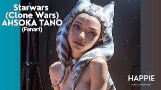 AI Cosplay Ahsoka Tano (Starwars Clone Wars) アソーカ・タノ (スターウォーズ) Fanart [AI ART LOOKBOOK] Fan Art