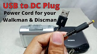 Let's make a USB to DC PLUG power cord for CASSETTE PLAYER & DISCMAN