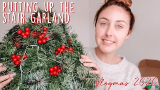 B&M COME SHOP WITH ME & PUTTING UP MY STAIR GARLAND | VLOGMAS 2020