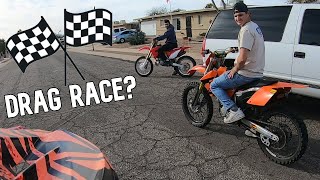 Predator 212 Minibike Races 2 Dirtbikes!! Built Stage 4