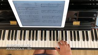 ABRSM Grade 2 - Burgmüller - Arabesque op.100 No.2 (Right Hand Slowly)