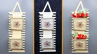 Beautiful home decoration idea with popsicle sticks and jute rope | home decorating ideas handmade