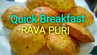 Crispy Rava puri/Suji Puri/Semolina Puri/ Easy breakfast recipe/easy snack recipe -in Hindi