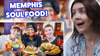 Brits try Memphis Soul Food for the first time! - BRITS React