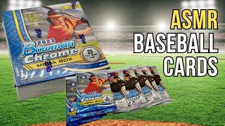 ASMR Whispering: 2023 Bowman Chrome Baseball Cards / chewy candy eating