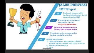 Tips dan Cara Pendaftaran Jalur Prestasi PPDB SMP 2021 Kabupaten Sleman