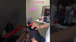 💥Good Method To Close Half Up Half Down Quick Weave Hairstyle✨I PlayGirlStyle #Shorts