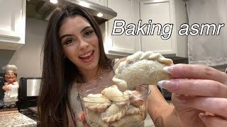 Asmr|| Making Strawberry Empanadas from Scratch(voice over)🍓🥐