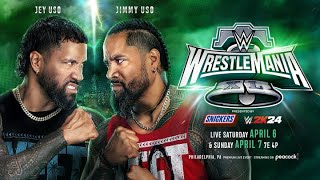 Jey Uso vs Jimmy Uso - WrestleMania XL - WWE 2K24 Prediction Match